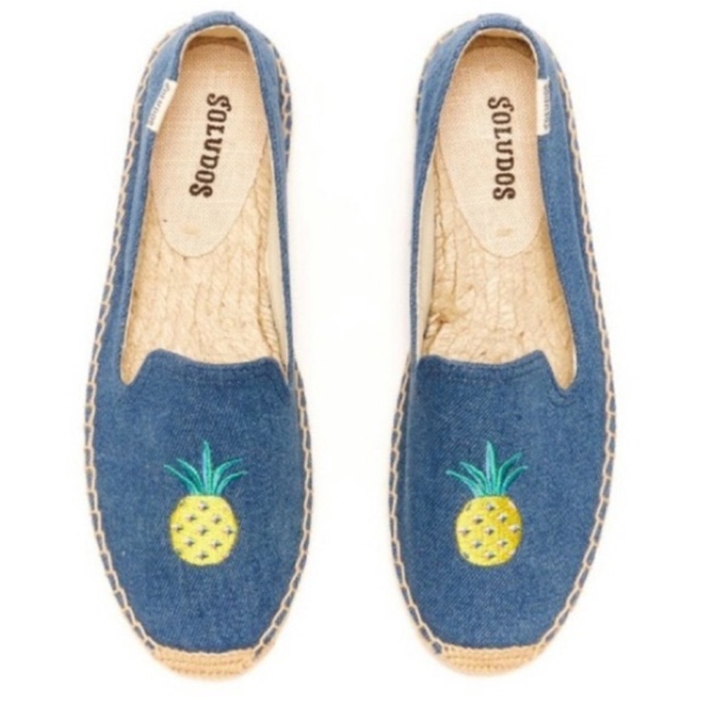 NEW never worn Soludos Pineapple Smoking slipper